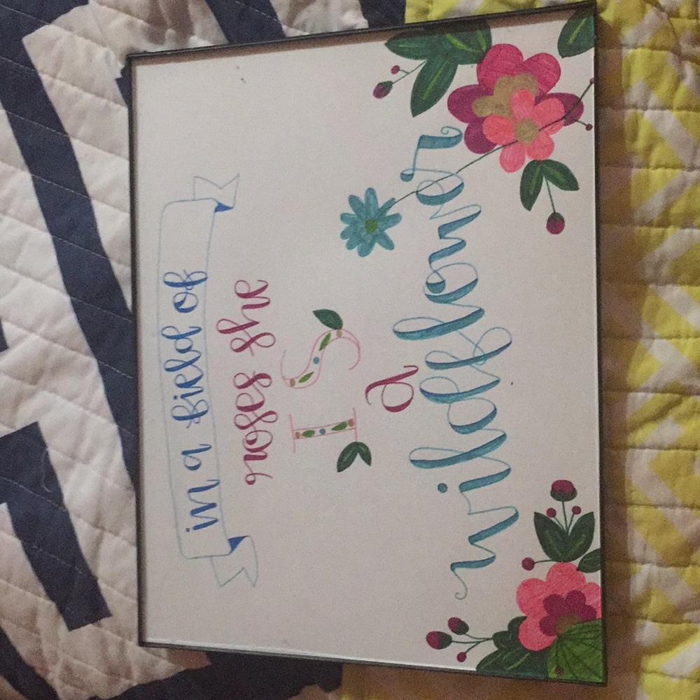 Framed calligraphy